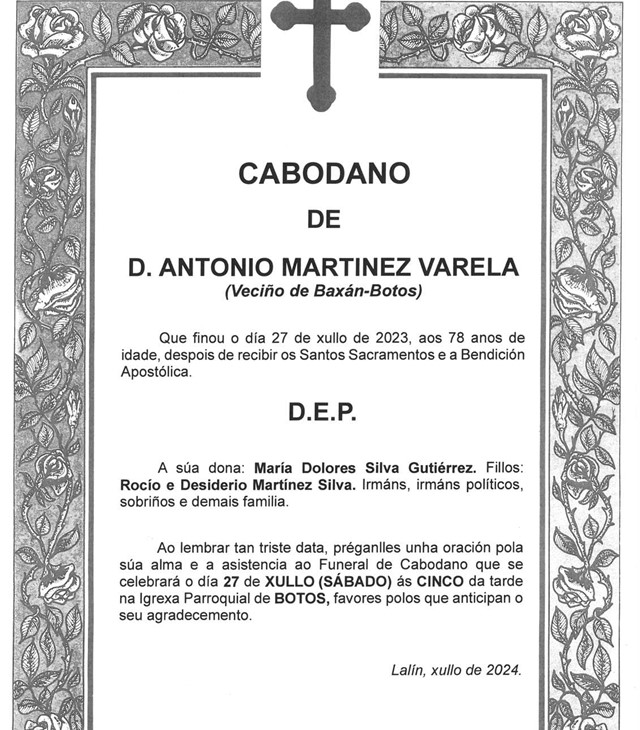 D. ANTONIO MARTINEZ VARELA