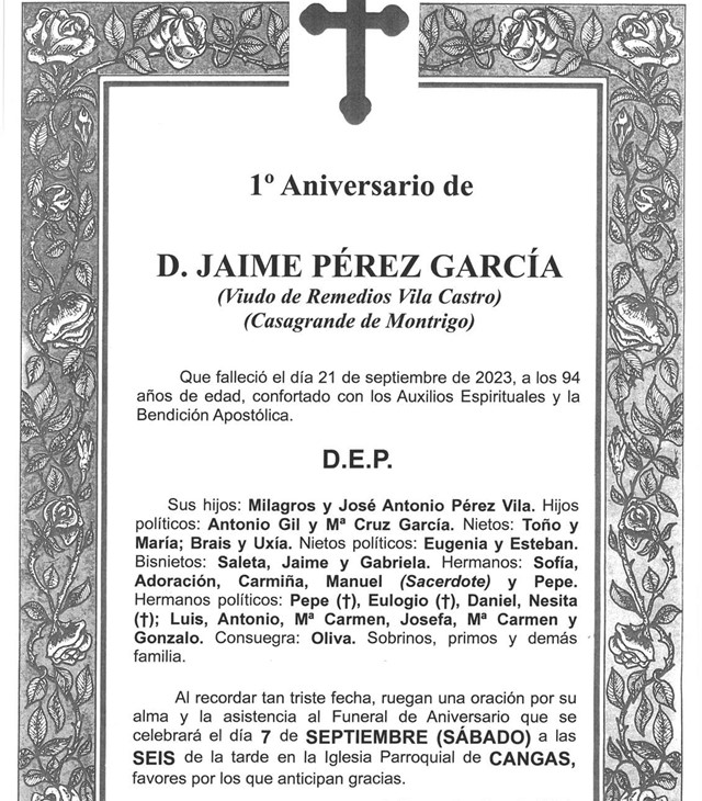 D. JAIME PÉREZ GARCÍA