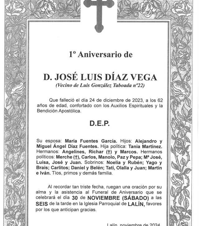 D. JOSÉ LUIS DÍAZ VEGA