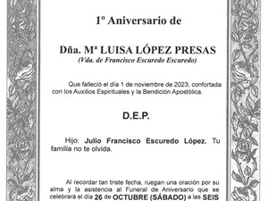 Dña. Mª LUISA LÓPEZ PRESAS