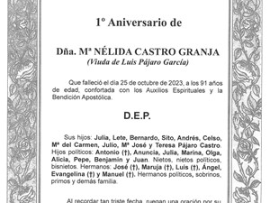 Dña. NÉLIDA CASTRO GRANJA